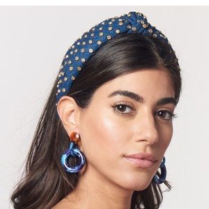 Lele Sadoughi Denim Crystal Headband